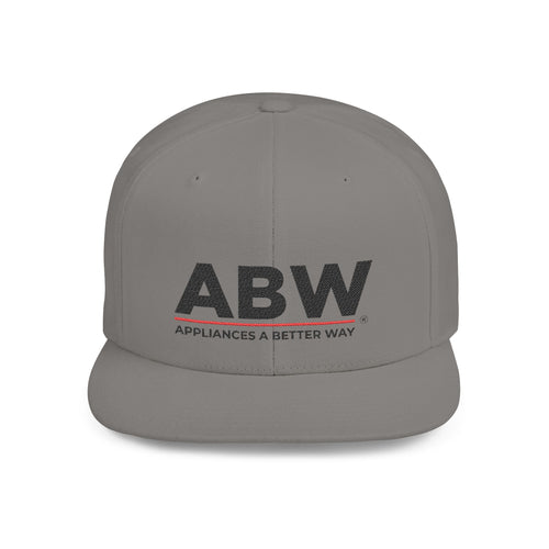 ABW Logo Flat Bill Snapback Hat — 'Appliances A Better Way' Embroidered Cap
