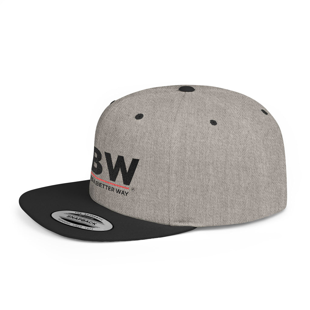 ABW Logo Flat Bill Snapback Hat — 'Appliances A Better Way' Embroidered Cap