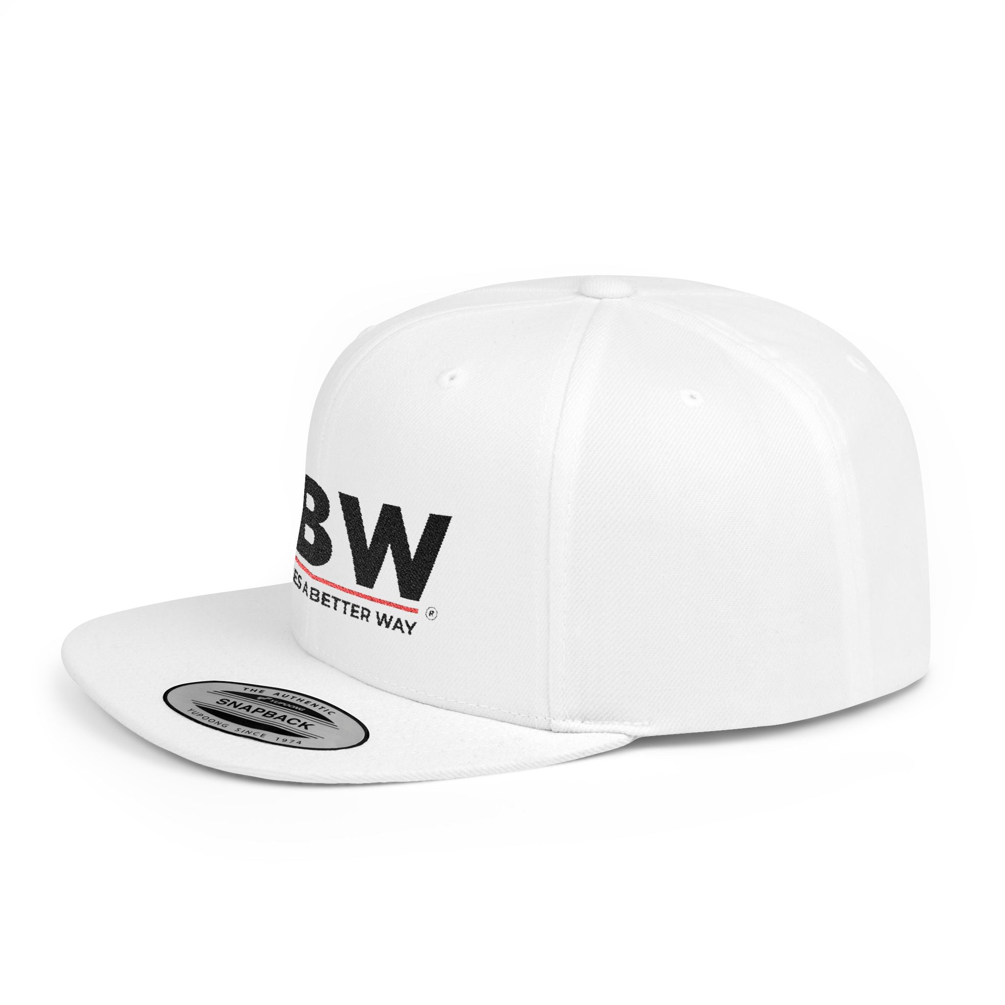 ABW Logo Flat Bill Snapback Hat — 'Appliances A Better Way' Embroidered Cap
