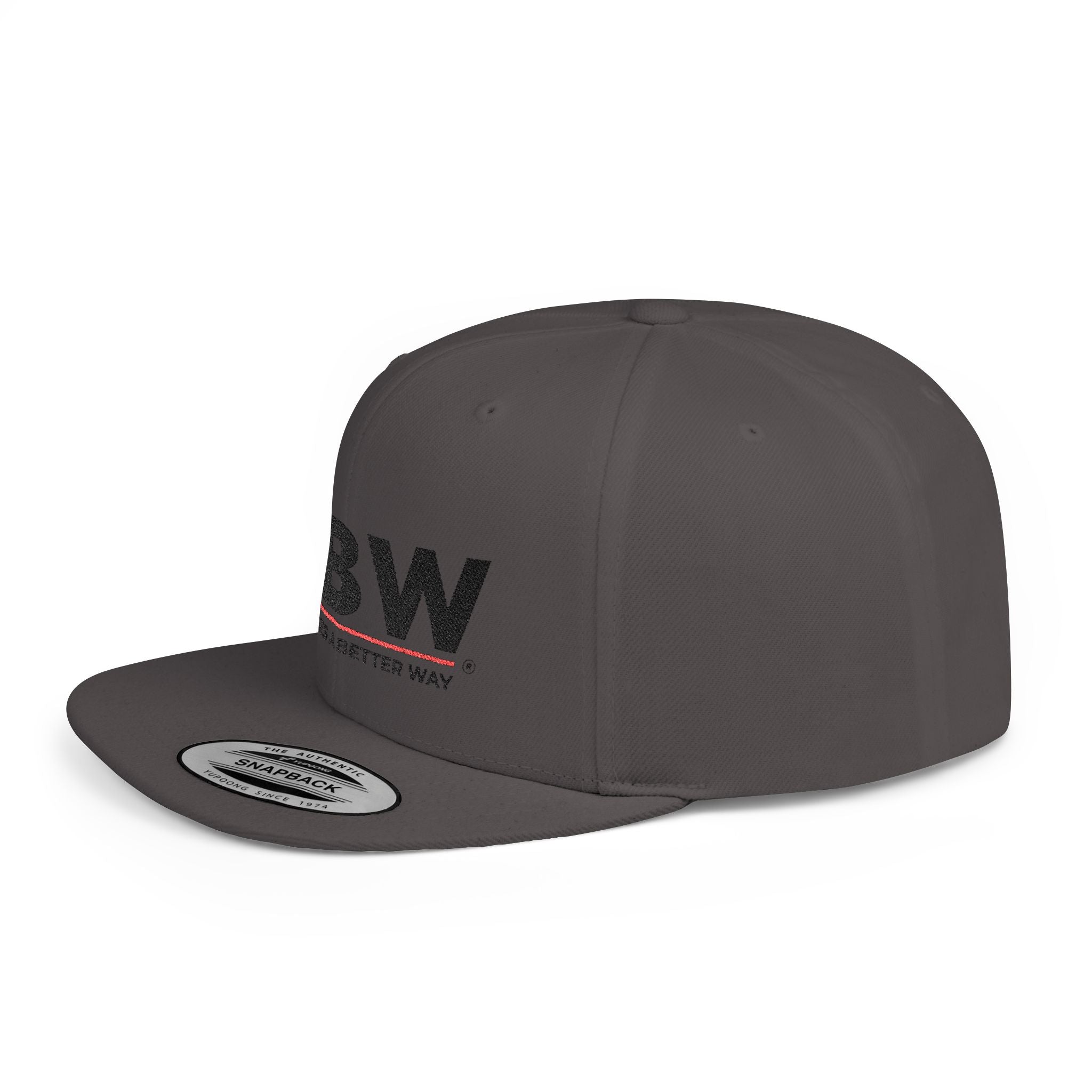 ABW Logo Flat Bill Snapback Hat — 'Appliances A Better Way' Embroidered Cap