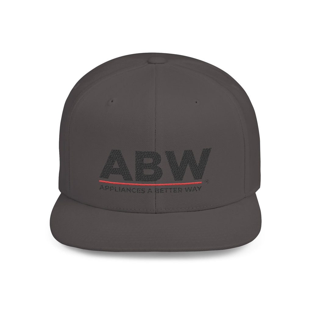 ABW Logo Flat Bill Snapback Hat — 'Appliances A Better Way' Embroidered Cap