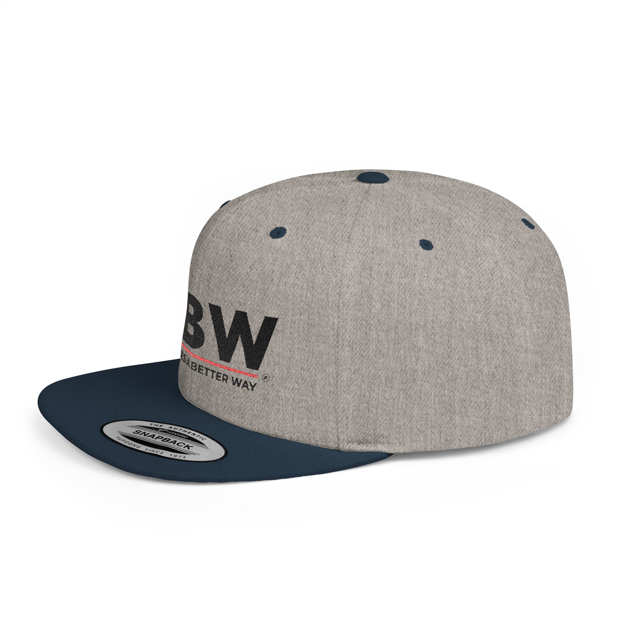 ABW Logo Flat Bill Snapback Hat — 'Appliances A Better Way' Embroidered Cap
